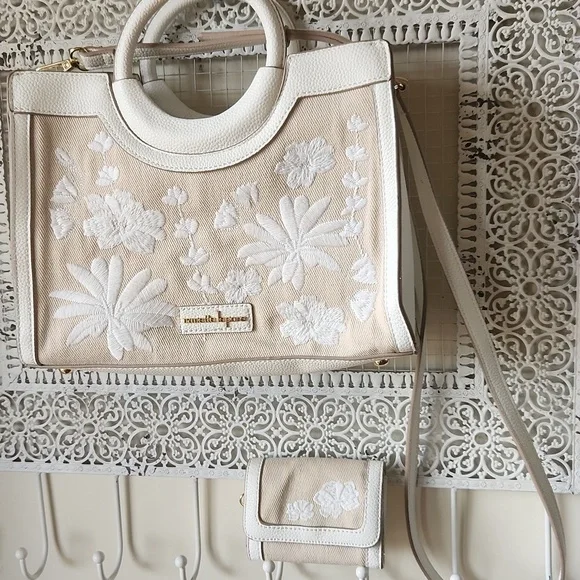 NWOT Nanette Lepore Floral Vegan Leather Purse - Picture 1 of 13